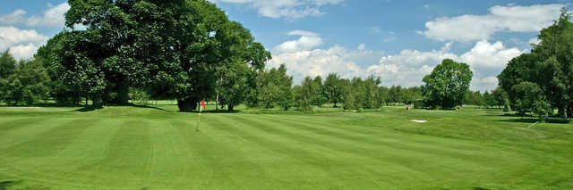 A view of a green at Forest Park Golf Club.