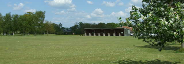 A view of the driving range at Forest Park Golf Club.