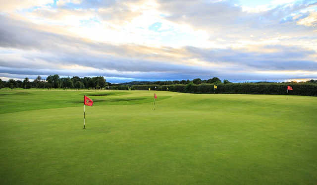 A view of the practice putting green at Malton & Norton Golf Club.