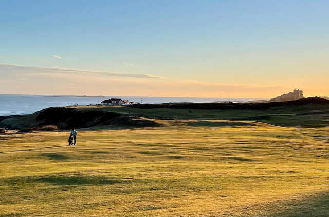 A view from Bamburgh Castle Golf Club.