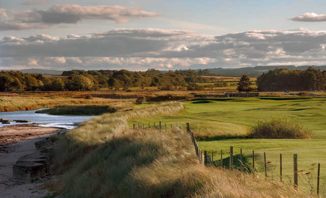 A view of a hole at Seahouses Golf Club.