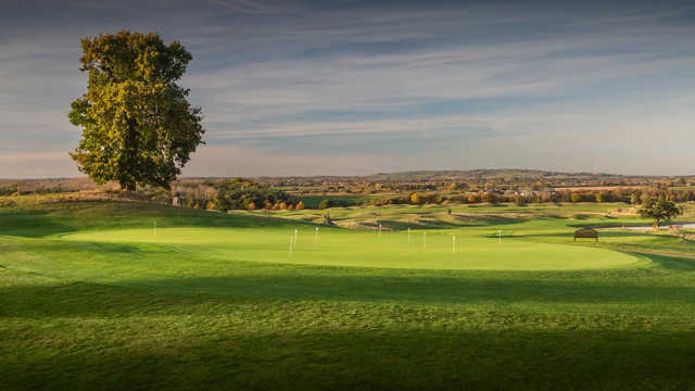 A view of the practice putting green from The Oxfordshire Golf Club.