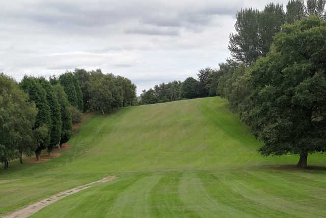 A view of a fairway at Uttoxeter Golf Club.