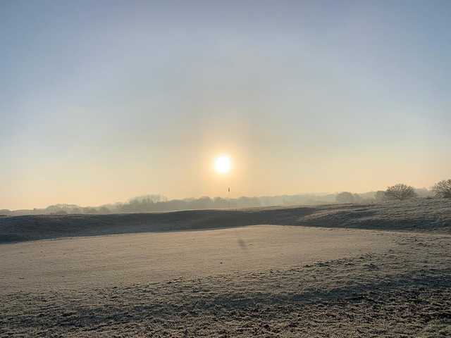 A frosty view of hole #9 at Beccles Golf Club.