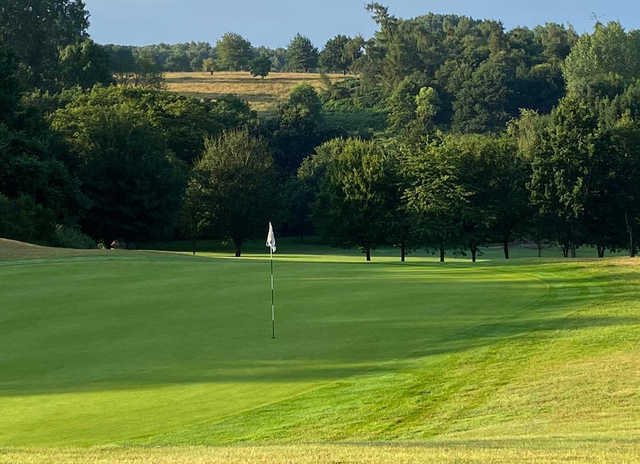 A view of a green at Brett Vale Golf Club.