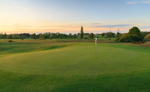 A view of the 7th green at Diss Golf Club.