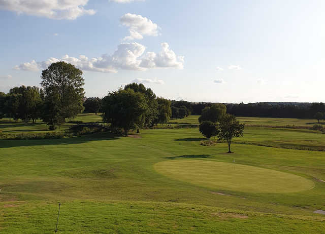 A view of a hole at Suffolk Golf Hotel & Spa.