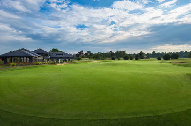 A view of a green at Surrey Downs Golf Club.