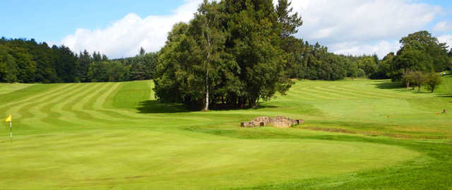 A sunny day view of a hole at Garesfield Golf Club.