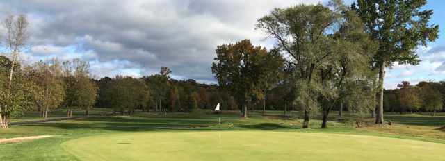 View of a green at Meadows Golf Club.