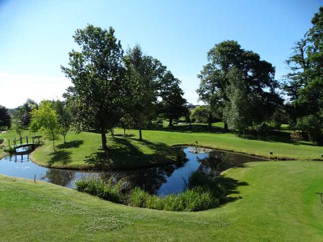 A view of a tee at Nailcote Hall Golf & Country Club.
