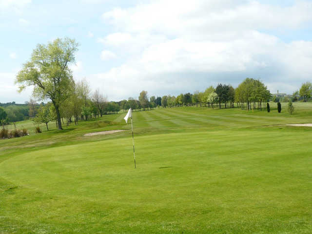 A view of hole #8 at Cleckheaton & District Golf Club.