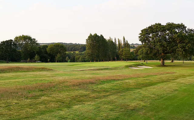 A view of the 1st green at Lightcliffe Golf Club.