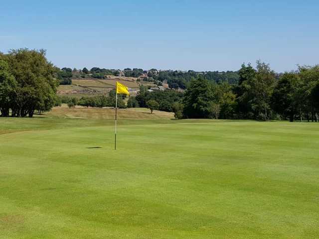 A view of hole #18 at Outlane Golf Club.