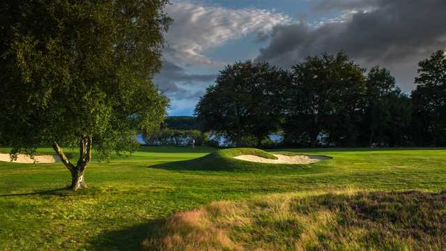 A view of a hole at Sand Moor Golf Club.