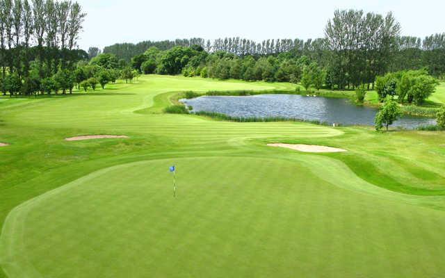View of the 18th green at Hilton Templepatrick Hotel and Country Club.