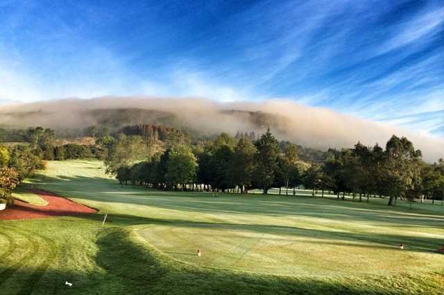 A view of a tee at Greenisland Golf Club.