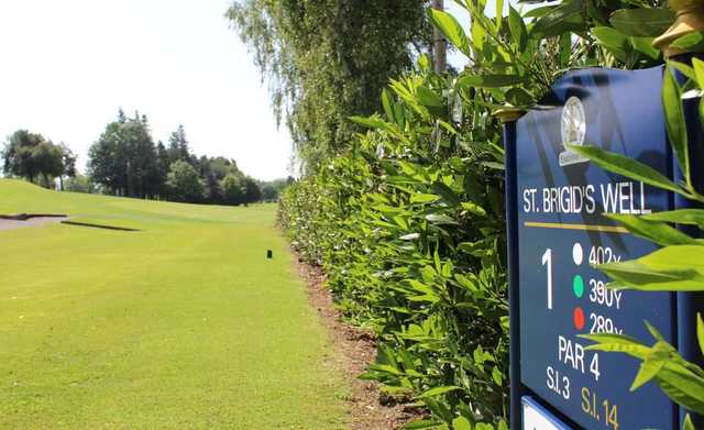 A view from tee #1 sign at County Armagh Golf Club.