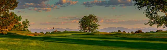Panoramic view of the 16th green from Springhill Golf Course.