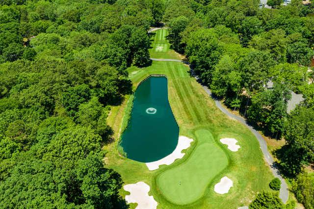 Aerial view of the 7th hole at Ocean Pines Golf Club.