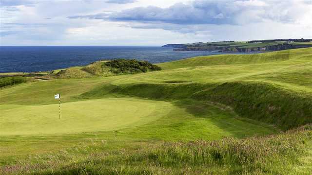 A view of a hole at Stonehaven Golf Club.