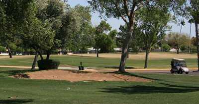 A view o sand trap at Sun City South Golf Course