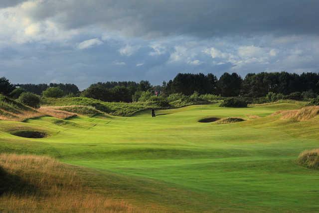 View of the 2nd green from Dundonald Links.