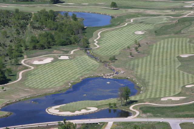 Aerial view of the 10th green at Big Creek Golf & Country Club.