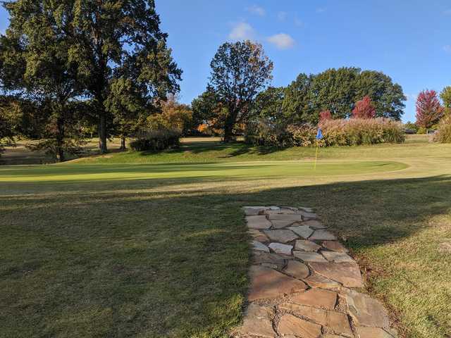 View of the 18th green at Florissant Golf Club.