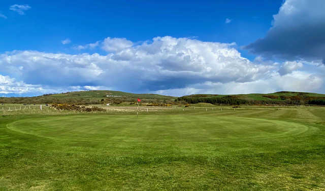 A view of the 12th green at Wigtownshire County Golf Club.