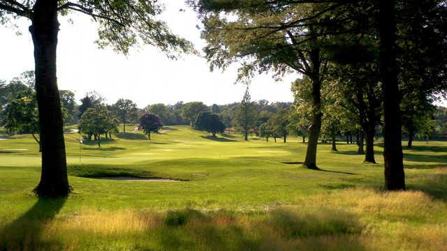Looking back from a green at Lake Success Golf Club.