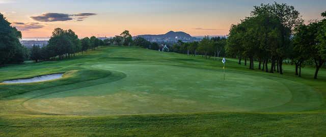 A view of a hole at Murrayfield Golf Club.