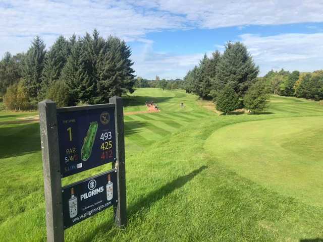 A view from tee #1 sign at Falkirk Golf Club.