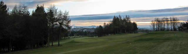 A sunset view of hole #1 Glenrothes Golf Club.