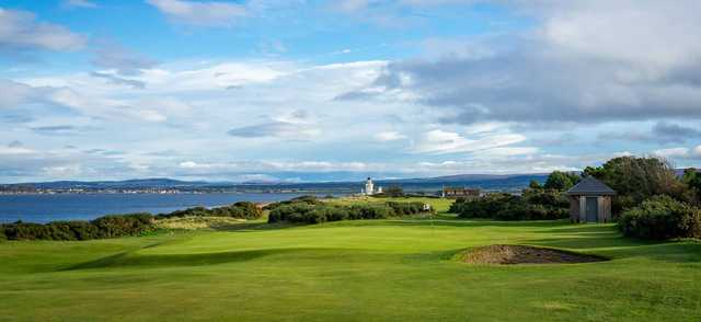 A view of the 3rd green at Fortrose & Rosemarkie Golf Club.