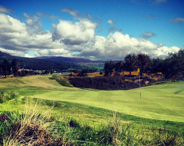 A view of a hole at Golspie Golf Club.