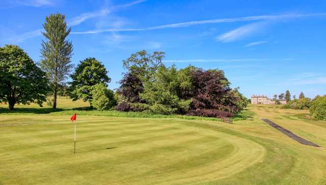 A view of the 17th hole at East Course from Dalmahoy Hotel, Golf & Country Club.