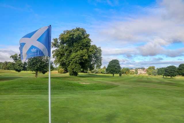 A view from the 10th green at East Course from Dalmahoy Hotel, Golf & Country Club.