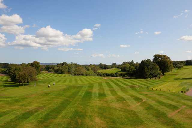 A sunny day view from Dalmahoy Hotel, Golf & Country Club.