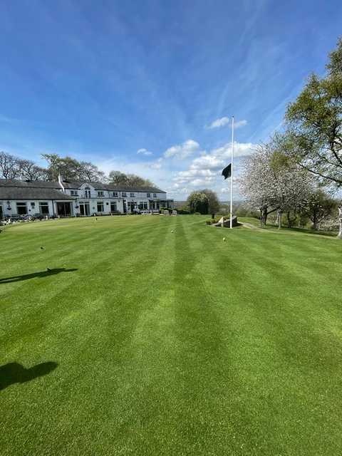 View of the clubhouse at Lees Hall Golf Club.