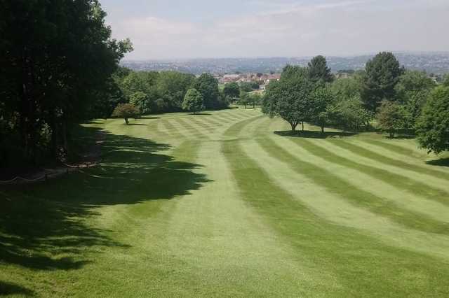 View of the 1st fairway at Lees Hall Golf Club.