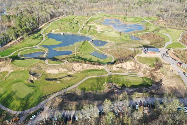 Aerial view from Gravel Pit Golf & Event Center.