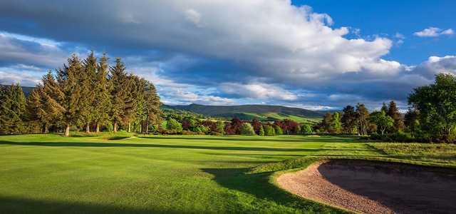 A view from the right side of a fairway at Auchterarder Golf Club.