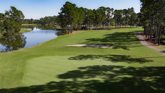 Looking back from the 18th green from the South Creek Course at Myrtle Beach National Golf Club.