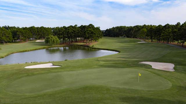 View of the 9th green from Palmetto Course at Myrtlewood Golf Club.