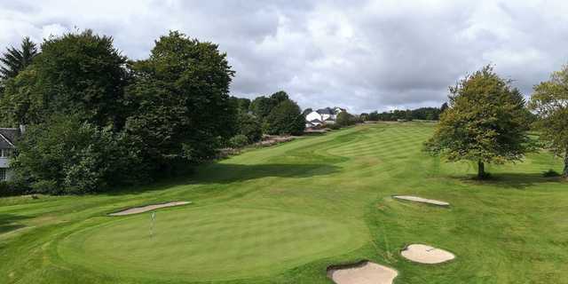 A view of the 18th hole at Ranfurly Castle Golf Club.
