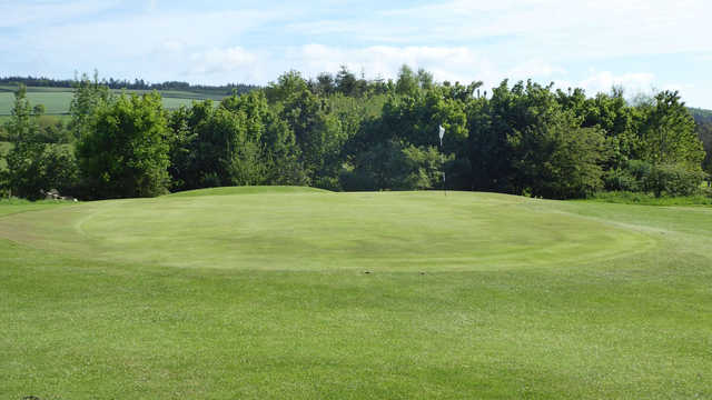 A view of the 8th green at Duns Golf Club.