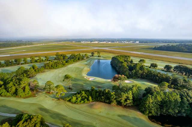 Aerial view from The Amelia River Club.