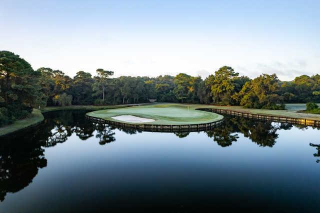 View of the 17th green at The Amelia River Club.