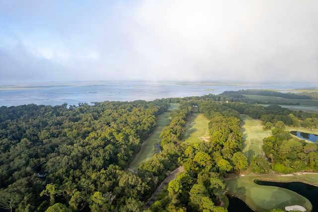 Aerial view from The Amelia River Club.